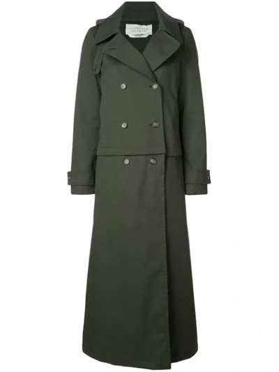 Gabriela Hearst Layered Wool Coat In Green