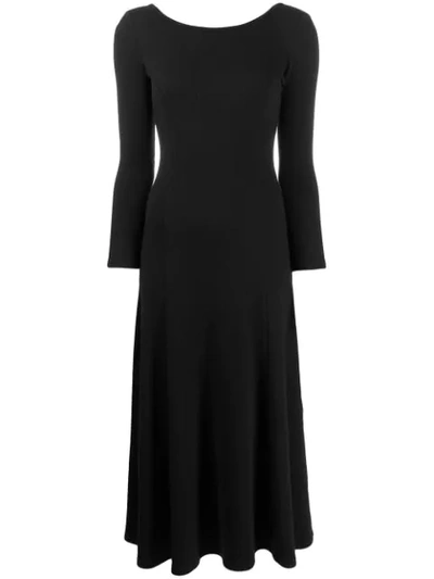 Mara Hoffman Gwyneth Ribbed-knit Midi Dress In Black