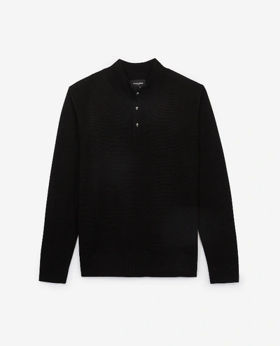 The Kooples Black Acrylic Sweater With High Neck