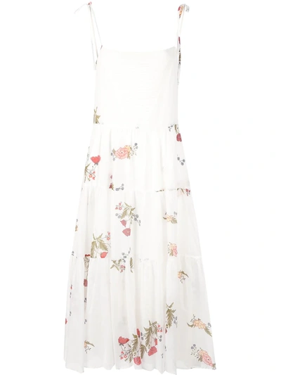 Macgraw Prairie Floral Print Dress In White