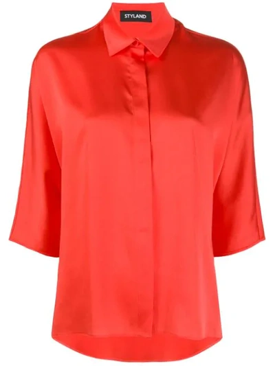 Styland Three-quarter Sleeve Shirt In Red