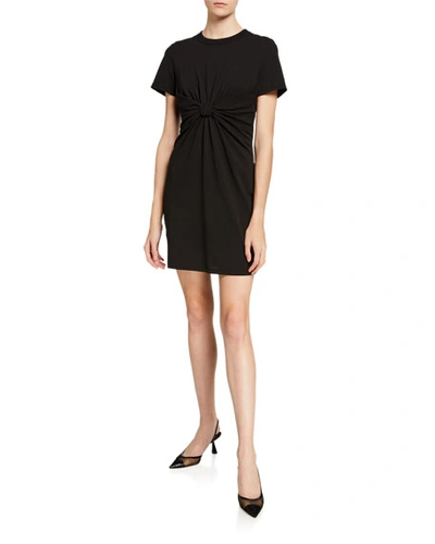 Alexander Wang T High Twist Jersey Knotted Dress In Black