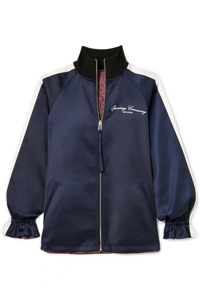 Opening Ceremony Souvenir Reversible Zip-front Track Jacket In Midnight Blue