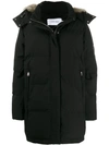 Calvin Klein Faux-fur Hooded Jacket In Black