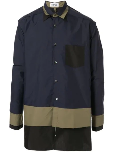 Kidill Layered Colour-block Shirt In Blue