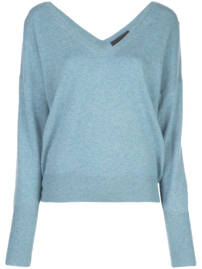 Nili Lotan Relaxed-fit Sweater In Blue