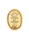 Pre-owned Chanel Cc Logo Brooch In Gold
