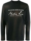 Martine Rose Logo Print Jersey Top In Black