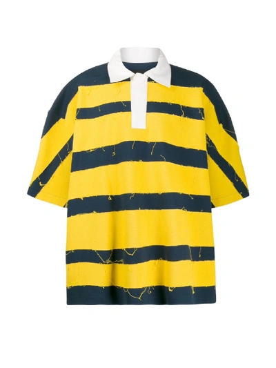 Botter Oversized Striped Polo Shirt In White | ModeSens