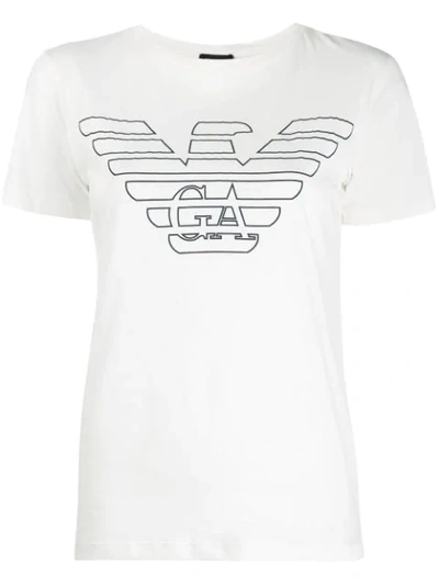 Emporio Armani Printed Logo T-shirt In 00010 White