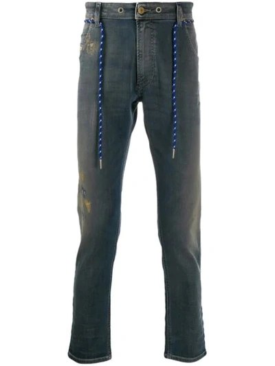 Diesel Belted Slim High-rise Jeans In Blue