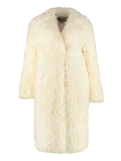 Michael Michael Kors Faux Fur Coat In White