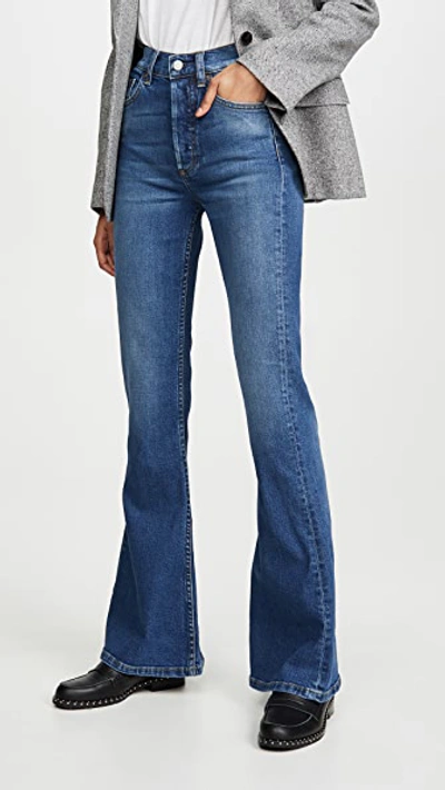 Boyish The Kingsley High Rise Comfort Stretch Flare Jeans In Greed