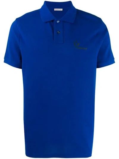 Moncler Henley-hemd In Blue
