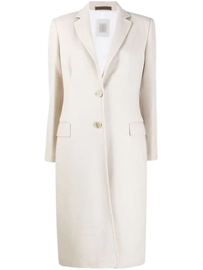 Eleventy Tailored Single-breasted Coat In Neutrals