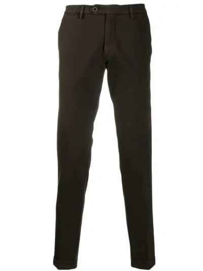 Al Duca D'aosta Turned Hem Trousers In Brown