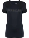 Calvin Klein Mesh Panel Logo T-shirt In Blue