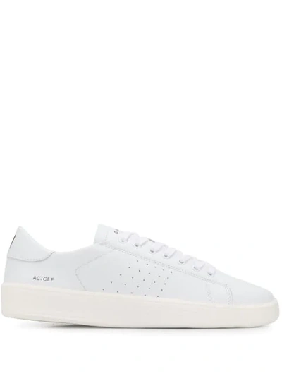 Date Platform Sole Sneakers In White