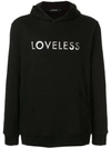 Loveless Logo Print Sweatshirt In Black