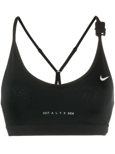 Alyx X Nike Swoosh Sports Bra In Black