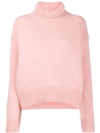 Laneus Rollneck Knit Sweater In Pink