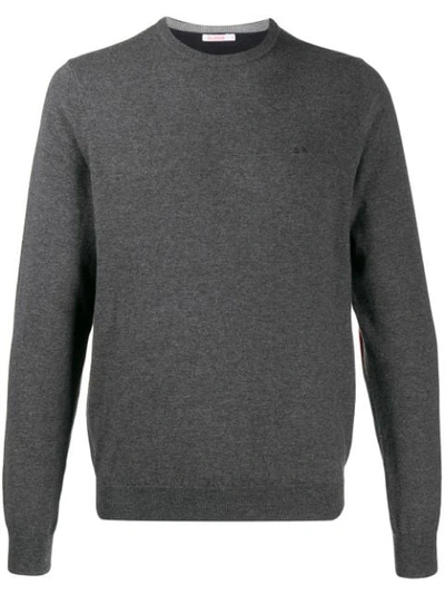 Sun 68 Sweatshirt Mit Ellenbogen-patches In Grey