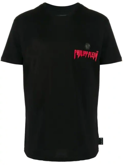 Philipp Plein T-shirt Mit Logo-print In 0213 Black/red