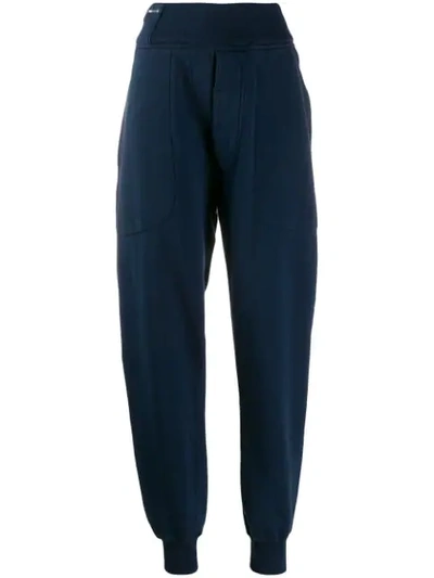 Katharine Hamnett Drop-crotch Tapered Trousers In Blue