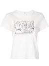 Re/done Comic Print Short-sleeve T-shirt In White