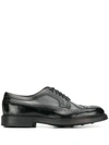 Doucal's Brogue-style Lace Up Shoes In Black
