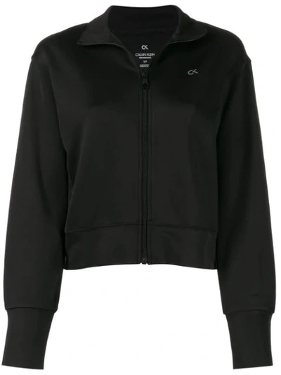 Calvin Klein Zip Front Track Jacket In Black