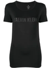 Calvin Klein Mesh Panel Logo T-shirt In Black