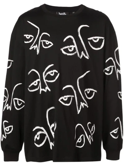 Haculla Stroke Of A Kind Longsleeve T-shirt In Black