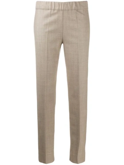 D-exterior Mid Rise Slim Fit Trousers In Neutrals