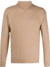 Laneus Rollneck Knit Sweater In Neutrals