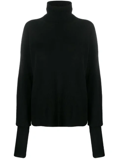 Maison Flaneur Cashmere Relaxed-fit Jumper In Black