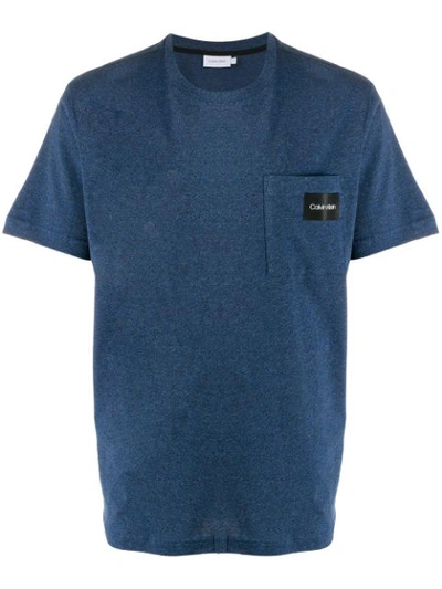 Calvin Klein Logo Tag T-shirt In Blue
