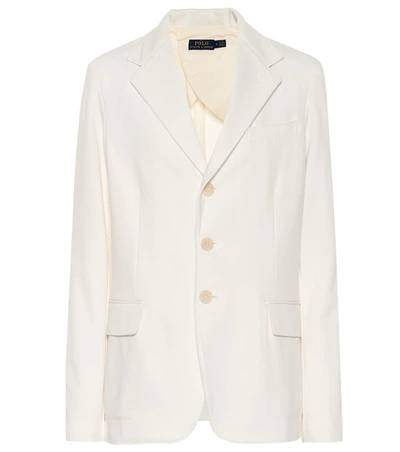 Polo Ralph Lauren Garment Dyed Cotton Blazer In White
