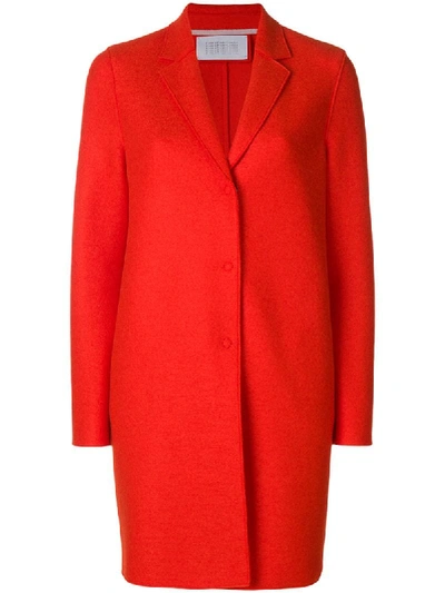 Harris Wharf London Oversized Wool-felt Coat In Orange