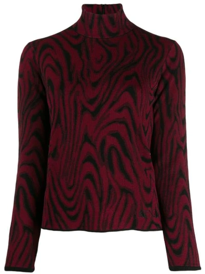 Kenzo Moire Tiger Jumper In Black