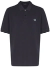 Fred Perry Embroidered Logo Polo Shirt In Blue