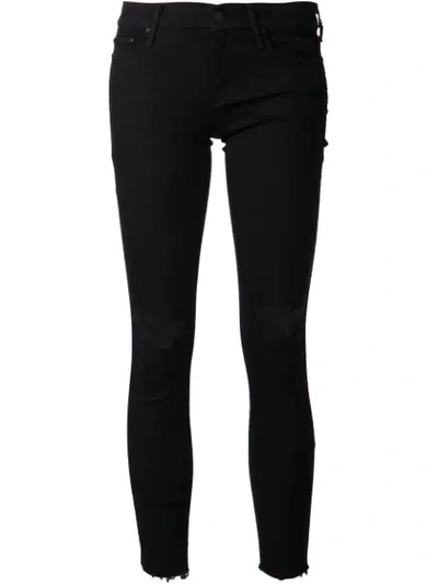 Mother 'looker' Ankle Frey Jeans In Black