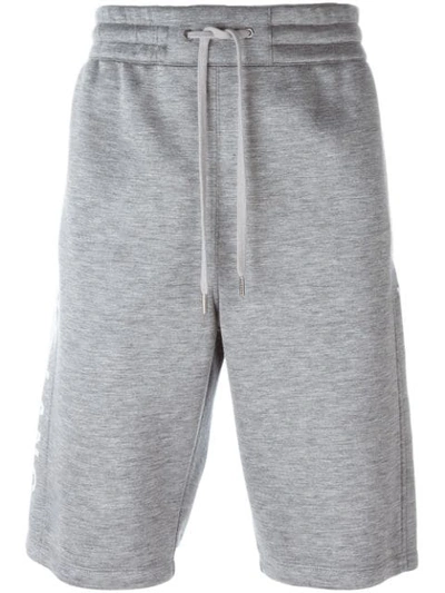 Helmut Lang Side Logo Track Shorts In Grey