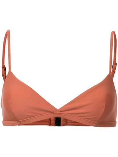 Matteau Tri Crop-top Bikini Top In Orange