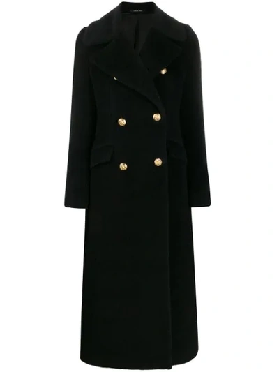Tagliatore Britta Button Detail Coat In Black