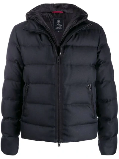 Fay Hooded Quilted Jacket In Blue