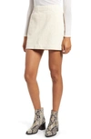 Ag Bernadette Corduroy Mini Skirt In Ivory Dust