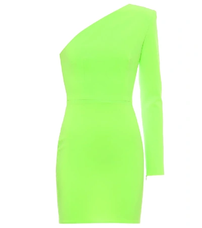 Alex Perry Ambre One-shoulder Minidress In Green