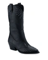 Botkier Women's Tammy Studded Western Boots In Black