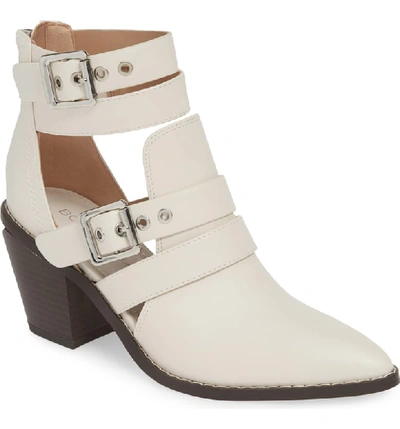 Bcbgeneration Dani Bootie In Chalk Faux Leather